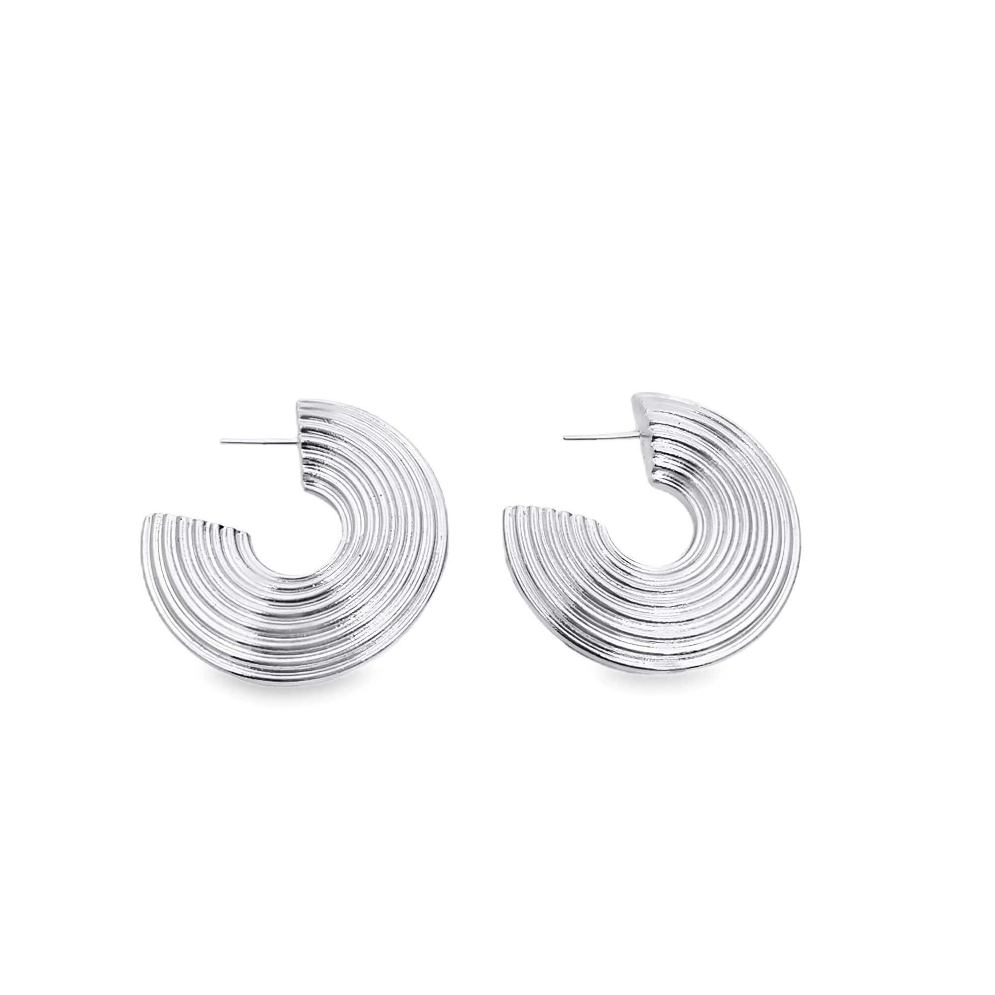 Thick Ribbed Stripe Pattern Hoops (L87A/K369A)