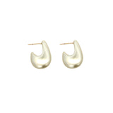 Hook Shape Pearl Textured Earrings (L68A)