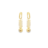 Fish Bone Drop Earrings