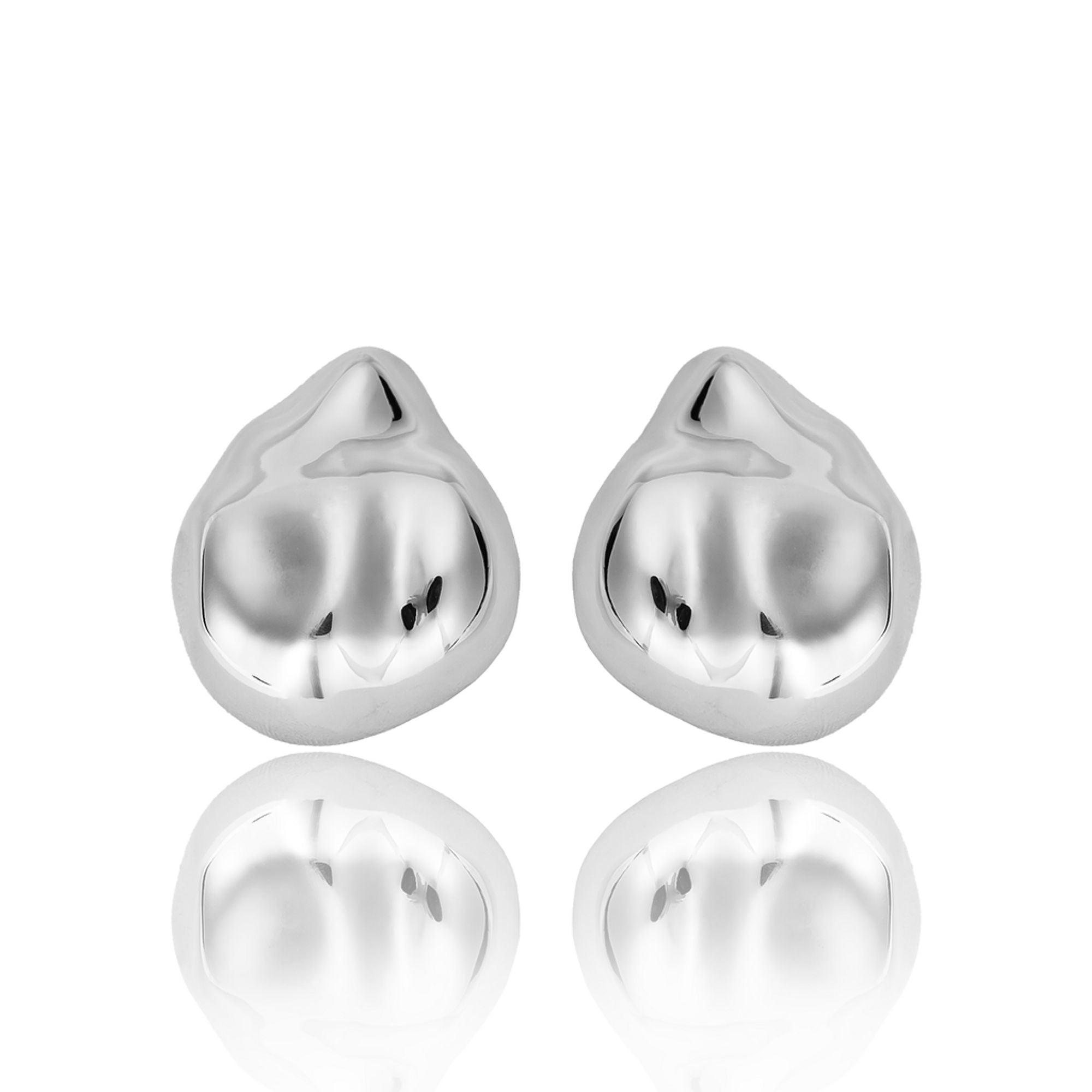 High End Exclusive Waffle Posterior Geometric Dome Earrings (L500)