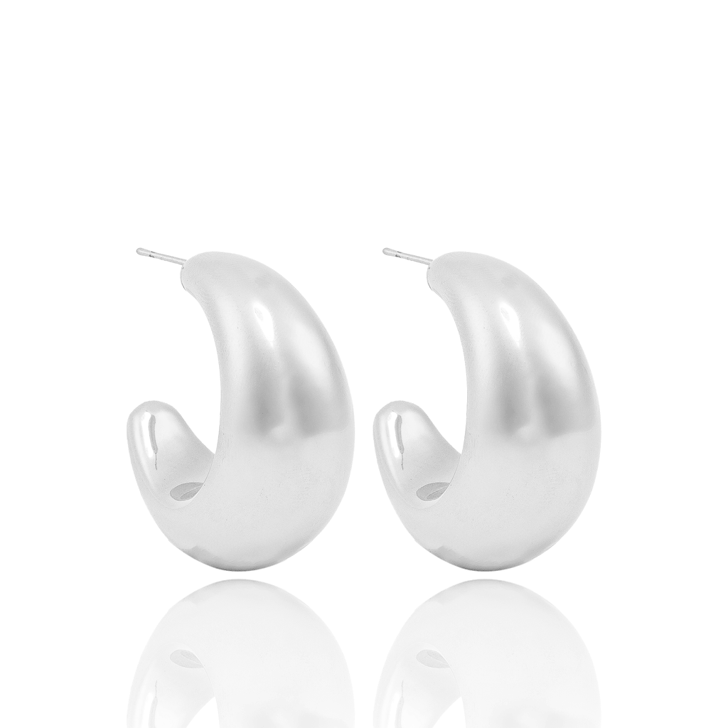 High End Exclusive Plump Crescent Moon Earrings (J199A)