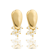 High End Exclusive Pearl Drop Dome Earrings