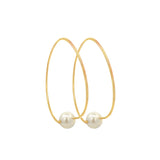 Small Pearl Swirl Hoop Push Back Earrings (J263/K366A)