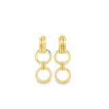Double Circle Link Drop Earrings (K39A)