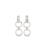 Double Circle Link Drop Earrings (K39A)
