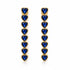 Shop elegant heart-shaped drop earrings featuring linked heart stones and an 18K Gold Filled finish. A sophisticated statement style available in multiple colors.