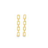 Paperclip Chain Link Dangle Earrings (J299A)