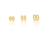 Three pairs of gold pave huggie hoop earrings display varying sizes against a clean white background with subtle reflections.