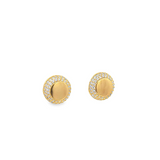 Small Boarded CZ Paved Stud Earrings (J101A)