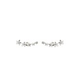 Rhodium Shooting Star Earrings