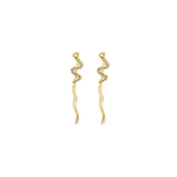 CZ Snake Dangle Earrings