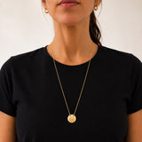 Round Miraculous Medal Scapular Necklace (F92A)
