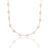 Oval Pearl Linked Necklace (H56/I11A)