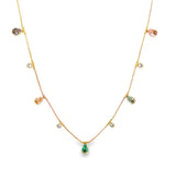 18k Gold Filled Dainty Pear Cut Cz Choker (G147)