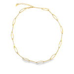Delicate Gold Filled choker necklace featuring elegant open links and an adjustable chain. A lightweight minimalist piece designed for everyday wear and effortless layering.