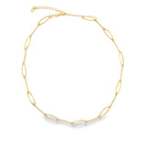 Delicate Gold Filled choker necklace featuring elegant open links and an adjustable chain. A lightweight minimalist piece designed for everyday wear and effortless layering.