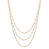 Triple Layered Singapore Necklace (G76A)