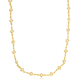 Diamond Frame Pearl Infinity Link Necklace (H265/I292B)