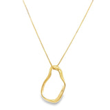 Abstract Oval Pendant Necklace (F253A)