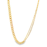 18K Gold Filled Paper Clip Cuban Choker (G5)