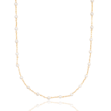 White Pearl Beaded Necklace (F249A)(I137B)