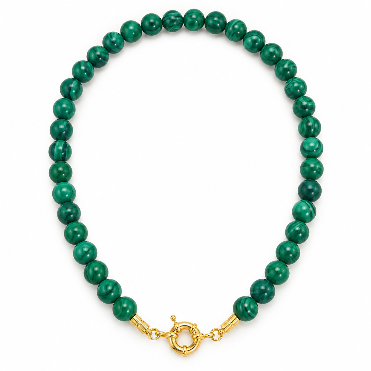 Shop the Round Bead Necklace featuring polished round beads and a gold-tone toggle clasp. Available in multiple color options for effortless everyday styling.