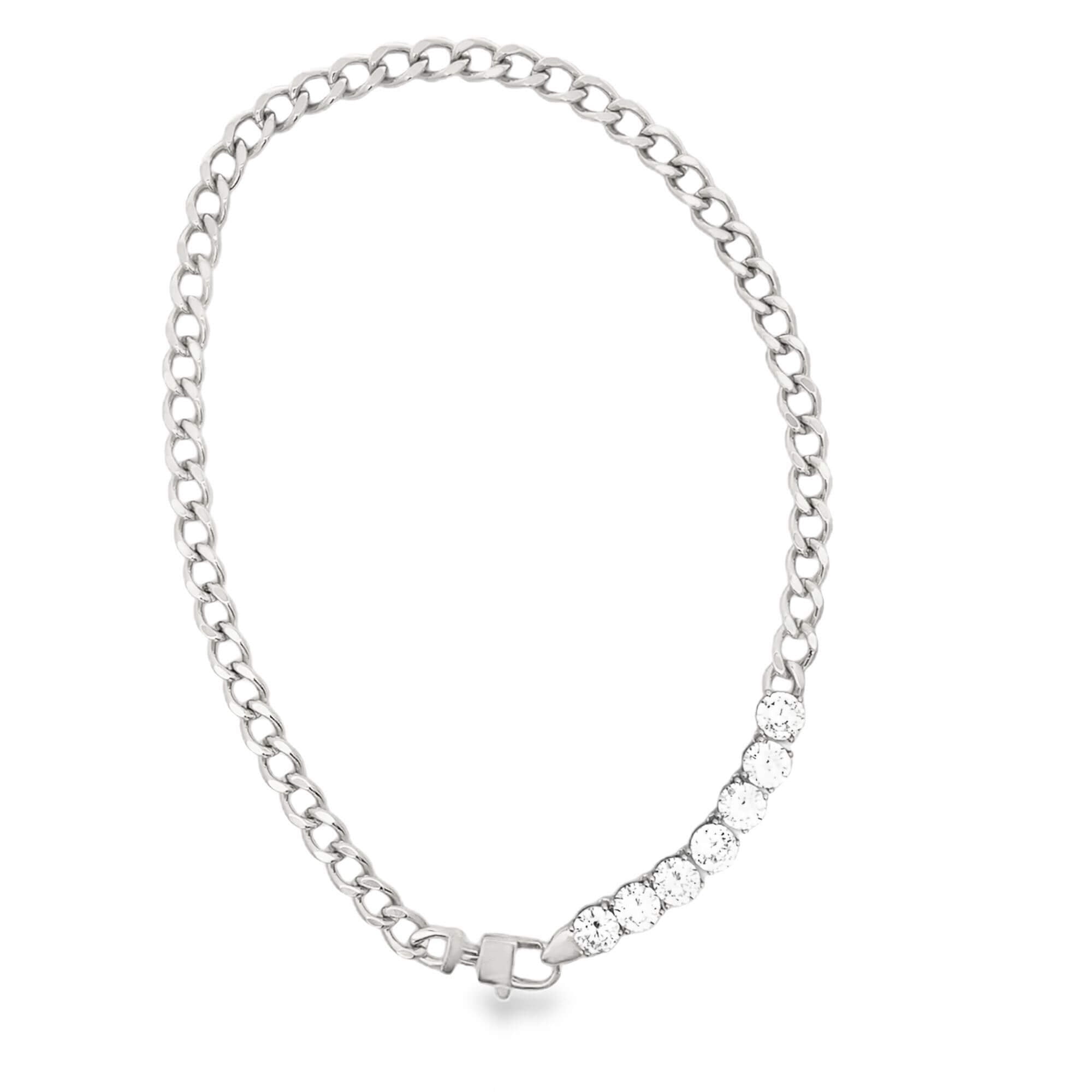 Thick Cuban Link Tennis Finish Necklace (H293/I205A)