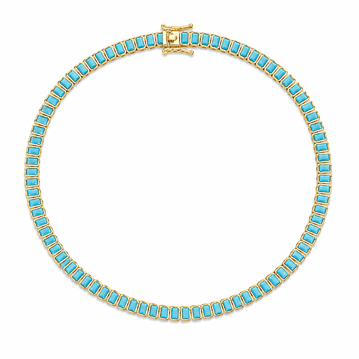 Elevate your elegance with this 6mm tennis necklace, featuring a stunning blend of colorful and clear cubic zirconia stones