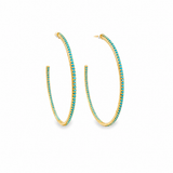 Thin CZ Minimalist Hoop Earrings (K374)