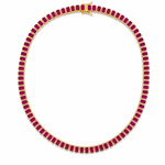 Elevate your elegance with this 6mm tennis necklace, featuring a stunning blend of colorful and clear cubic zirconia stones