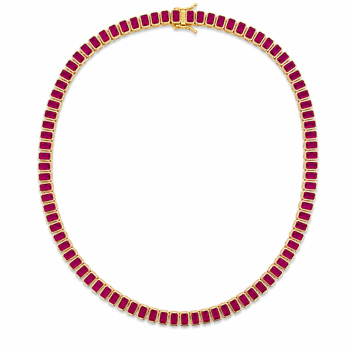 Elevate your elegance with this 6mm tennis necklace, featuring a stunning blend of colorful and clear cubic zirconia stones