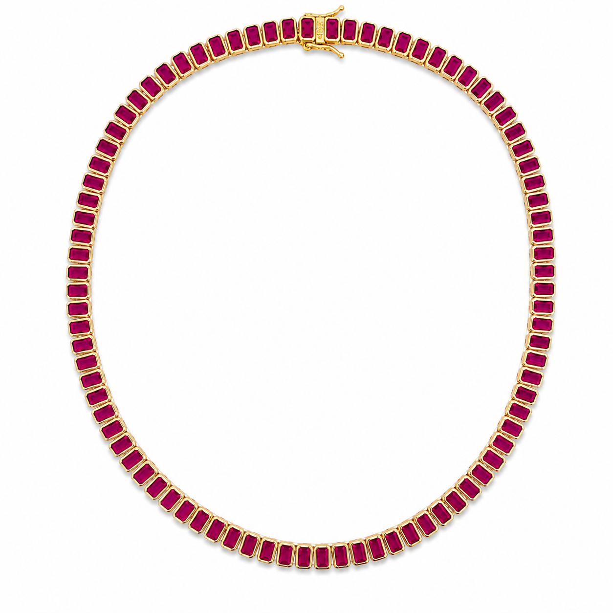 Elevate your elegance with this 6mm tennis necklace, featuring a stunning blend of colorful and clear cubic zirconia stones