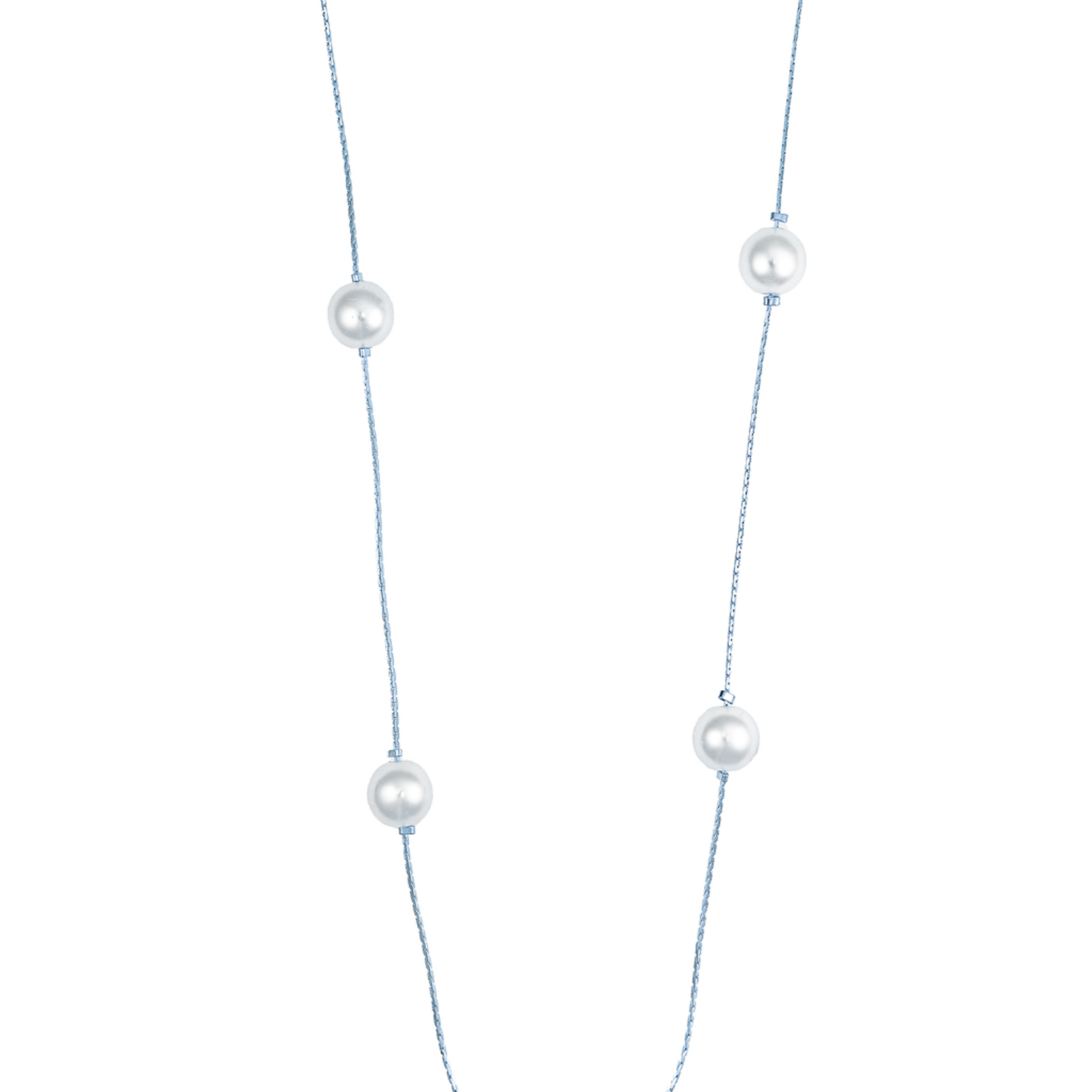 White Pearl Beaded Necklace (H88)