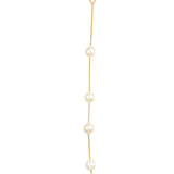 White Pearl Beaded Charm Necklace (H69)