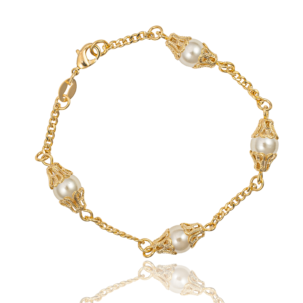 18K Gold Filled Royal Pearl Necklace (G1)