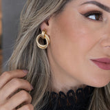 Twisted Plate Knotted Stud Earrings (k72A)