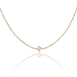 Tennis Necklace | Diamond Tennis Necklace with Cubic Zirconia Stones (F236)(I72B)