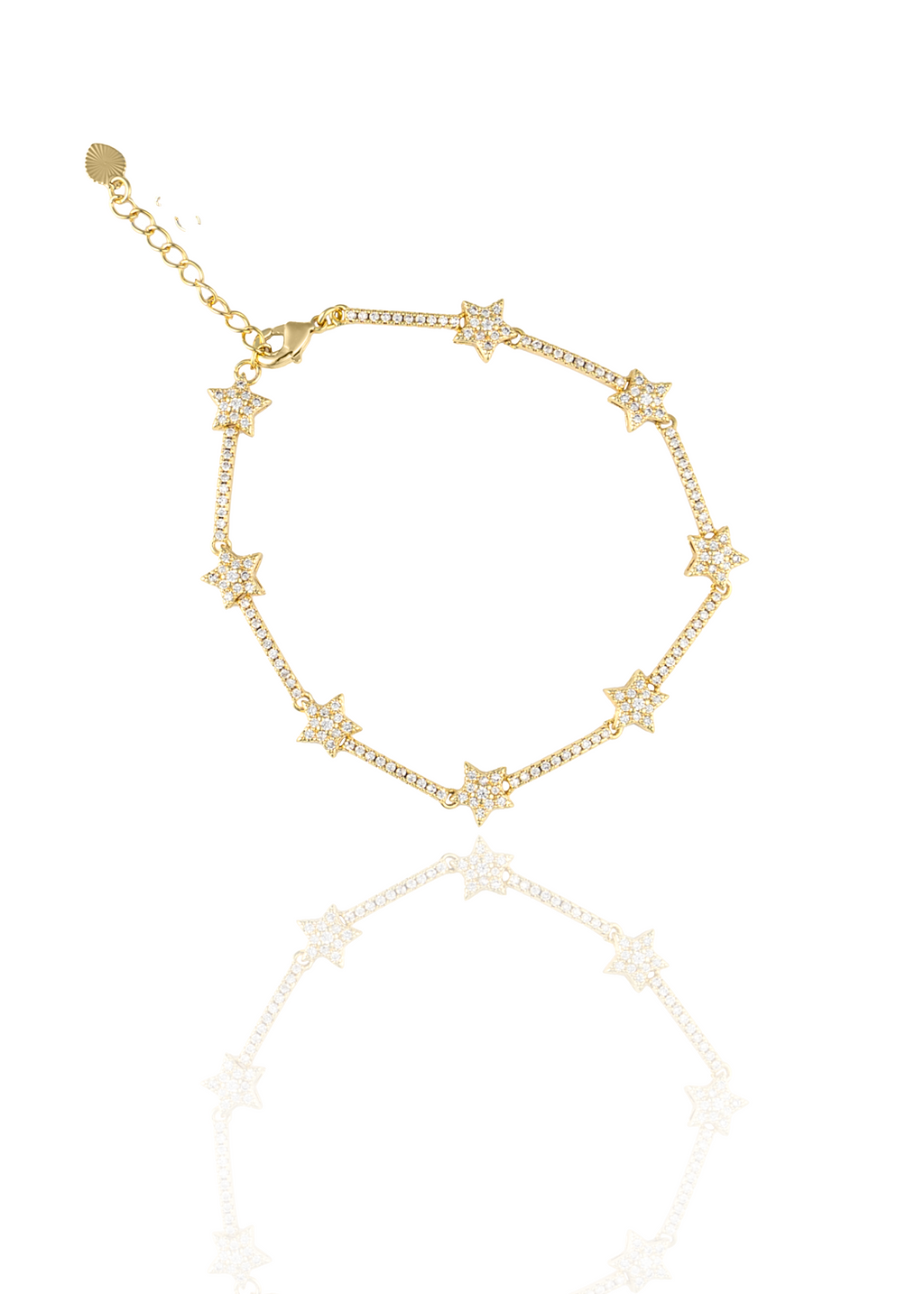 Star Necklace / Bracelet With CZ Cubic Zirconia Stones (G157)