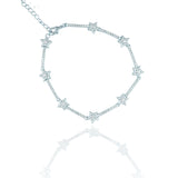 Star Necklace / Bracelet With CZ Cubic Zirconia Stones (G157)