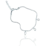 Dainty Tennis Bracelet With Tear Drop CZ Stones (G180)