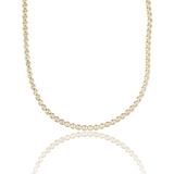 3mm Tennis Necklace Choker With Round Clear Cubic Zirconia Stones (G103)