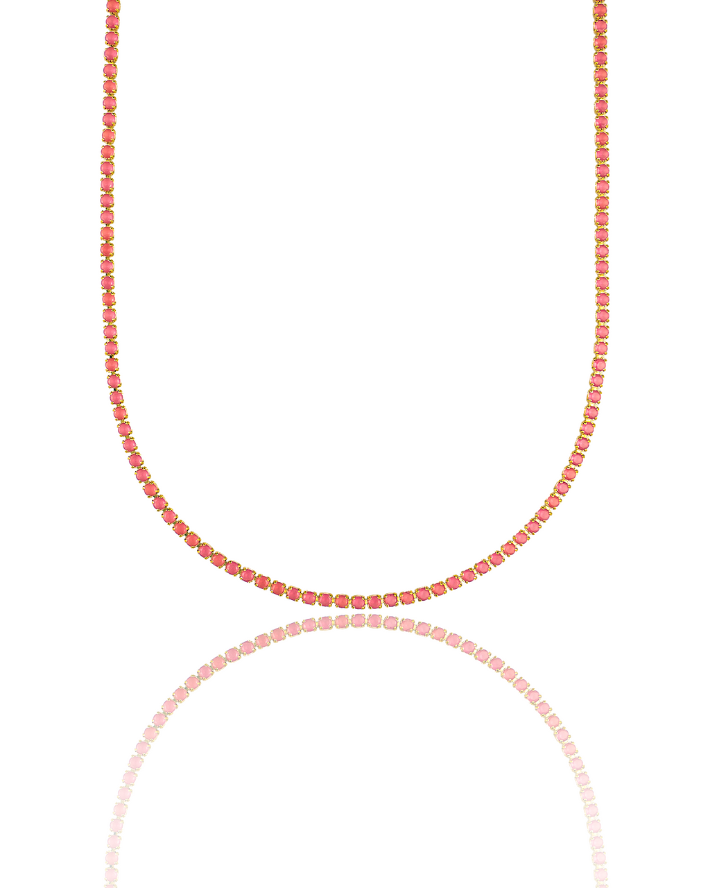 11 Different Colors 2mm Tennis Choker With Round Cubic Zirconia Stones (F210)