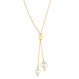 Adjustable Bolo Ball Chain Tie With Pearl Beads (F266)
