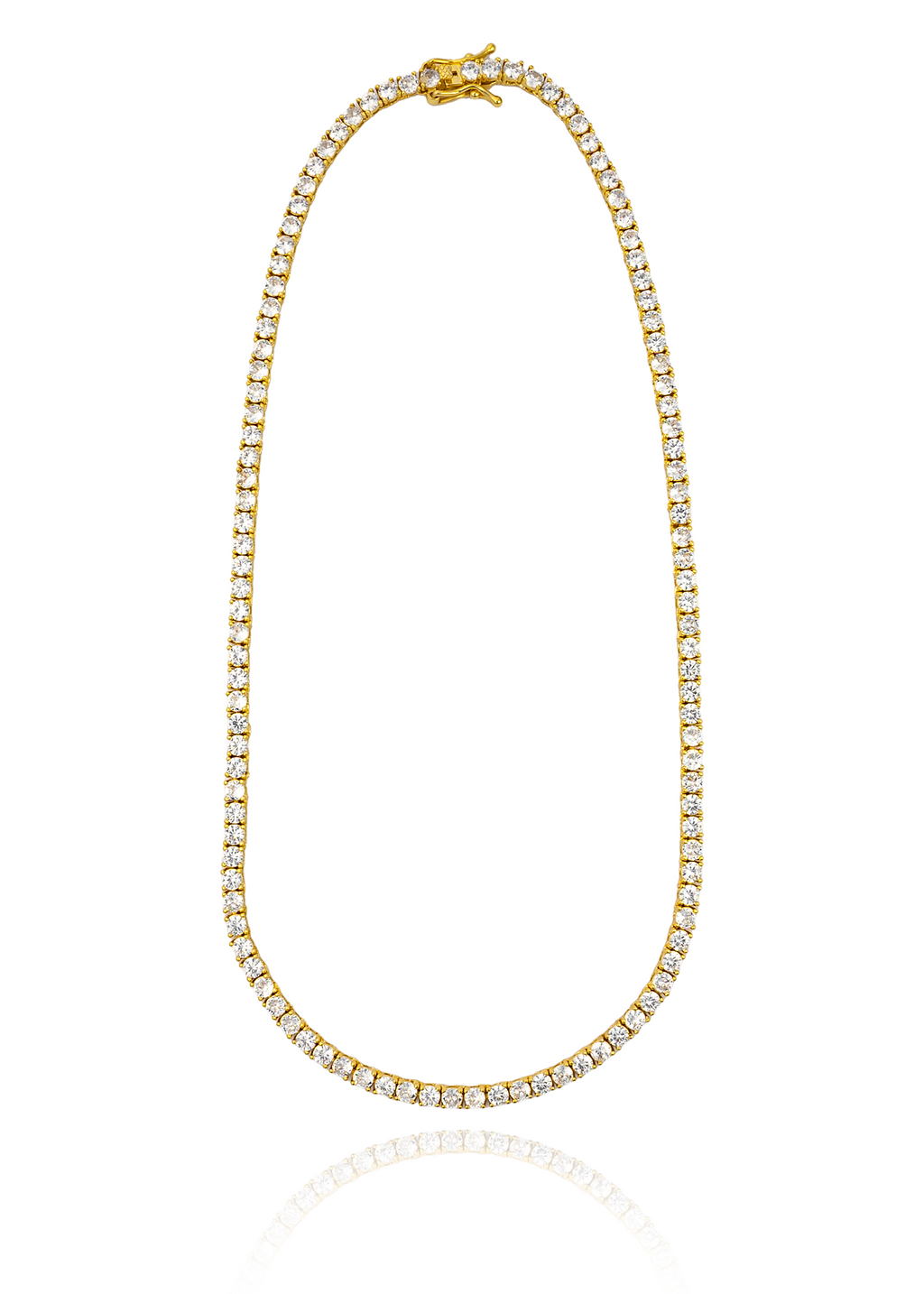 Diamond 4mm Tennis Necklace/Bracelet with Cubic Zirconia Stones (I450)(H101)