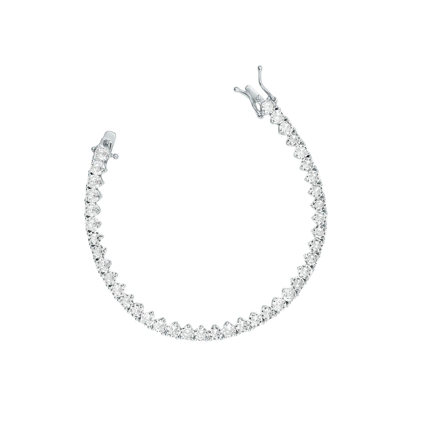 Round Stone Tennis Necklace / Bracelet (H98)(I447)