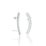 Crawler Baguette Earrings (I406)
