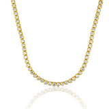 4mm Round Bezel Tennis Necklace / Bracelet with Cubic Zirconia Stones (H99)(I448)