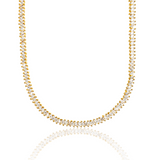 Diamond Tennis Choker with Cubic Zirconia Stones Necklace (H106)