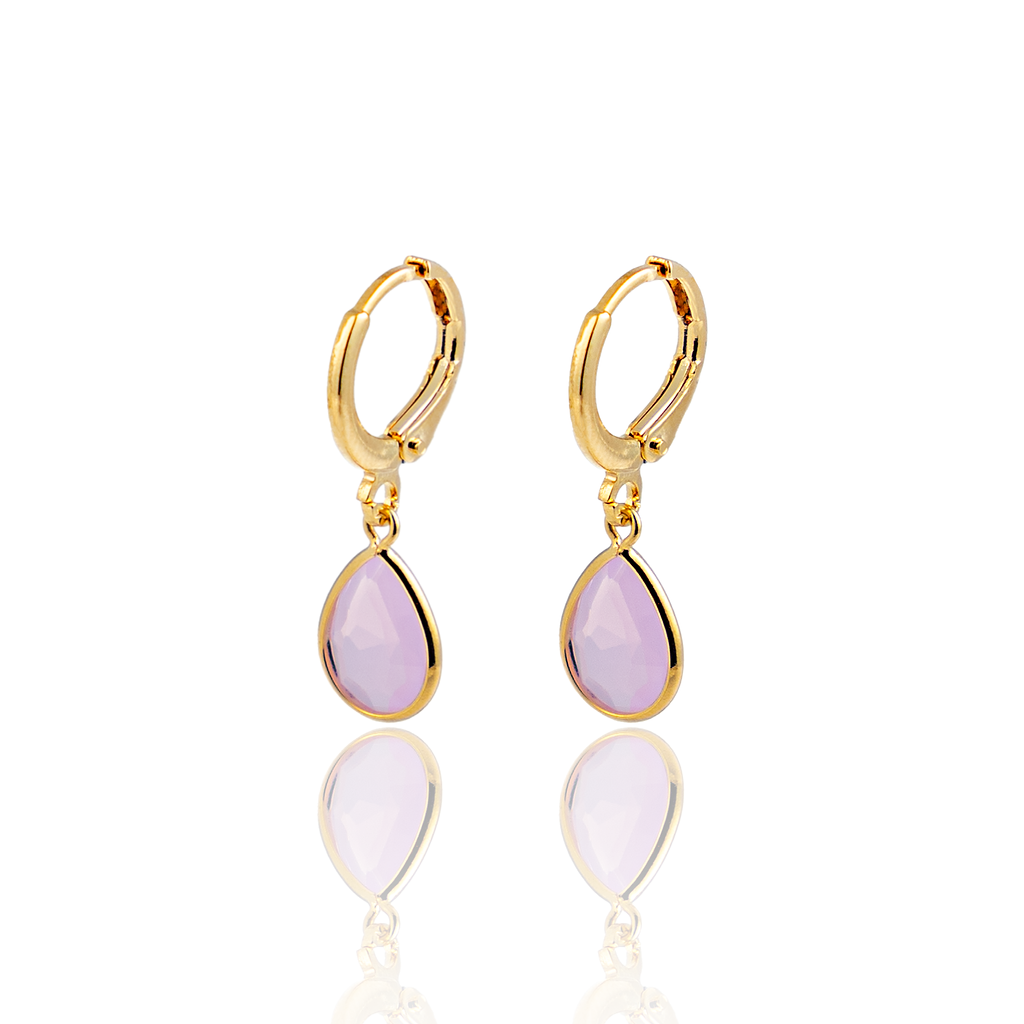 CZ Teardrop Dangle Earrings (K102)