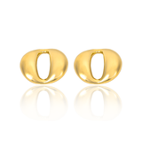 High End Exclusive Smooth Omicron Shaped Earrings (L494)